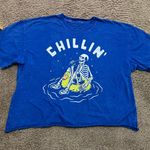 Obsessive Love Women’s Skeleton Chillin Cropped Tee Photo 0