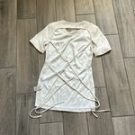 Lavish Lice Lavish Alice ivory tie back short sleeve top Photo 3