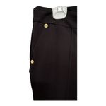 Anne Klein  Black Trouser Slacks Work Dress Pants Gold Buttons Size 8 NWT Photo 1