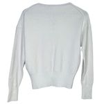 J.Crew Front Lace Long Sleeve Stretch Plush Knit Sweater Rib Hems M True White Photo 12