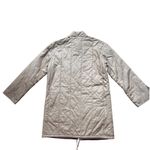 Vintage Quilted Long Jacket Neutral Beige – Women's Medium Photo 5