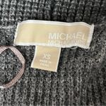 Michael Kors Gray Wool Cardigan Womens Crochet Chunky Granola Girl Soft Prep XS Photo 8