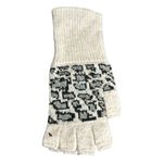 AQUA  Bloomingdale’s Exclusive Fingerless Gloves - Ivory/Black Photo 2