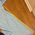 ZARA  X-Small Baby Blue Ditsy Floral Short Puff Sleeve Ruffle Maxi Dress Long Photo 5