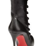 Christian Louboutin French Tutu Button Black Leather Booties Size 36, US 6, USED Photo 1