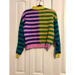 Daisy Street Colorblock Stripe Heart Mock Neck Sweater Women's Size M Photo 6
