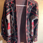 Cotton Emporium Multicolor Southwestern Open front Cardigan M Photo 0
