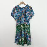 Anthropologie Robin Tiered Oversize Floral Flutter Sleeve Boho Mini Dress Small Photo 3