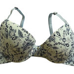 Lucky Brand Bra 36C Floral Print Light Blue Underwire Adjustable Feminine Photo 0