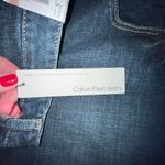Calvin Klein flare leg blue jeans 12 NWT Photo 6