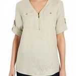 Ellen Tracy  Linen‎ Tunic Top size S Photo 0