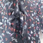 Maje  Lipstick Hearts Lips Novelty Prints Knot Midriff Romper Photo 7