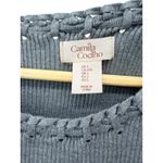 Camila Coelho Gray Ribbed Knit Midi Dress Short Sleeve Bodycon Stretch L Photo 2