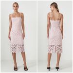 Bardot REVOLVE Lina Lace Sheath Dress NWT Size 8 Rose Pink Midi Photo 7