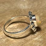 Sterling Silver Natural Ethiopian Opal Flower 925  Ring Photo 5
