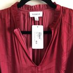 Evereve  Jett Ruffle Satin V Neck Blouse, NWT Photo 3