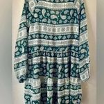Wrangler  retro Hunter Paisley knee length hunter green sheer flowy dress women’s Photo 12