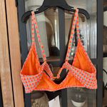 NEW Triangl Bikini Top Maia Gara textured scoop triangle neon adjustable Orange Size L Photo 2