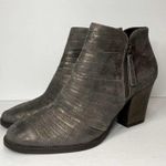 Paul Green  Malibu Sliced Zip Bootie Nubuck Earth Metallic Boots Size US 9.5 EU 7 Photo 2