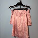 Victoria’s secret pink and white 2 piece satin pajama set size L Size L Photo 1