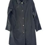 JANE POST NYC Double Layered Trench Raincoat Waterproof Black Medium M Chic Rain Photo 0