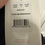 ANDIE Swim 90's High Waisted Bottom in Eyelet Navy Blue Size Small NEW Photo 7