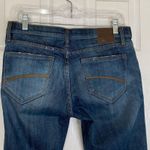 Driftwood Kelly Straight Leg Jeans Floral Embroidery Size 28 Distressed Photo 5