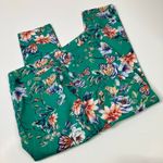 Chico's | So Slimming Girlfriend Slim Leg Ankle Jean Green Floral Womens 10P Photo 7