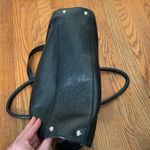 Michael Kors Hamilton Belted Satchel Black Pebbled Leather Large Handbag Purse Photo 5