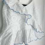 Sugar Lips Eyelet White Peplum Blouse Photo 1