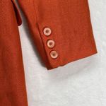 Peter Nygard Linen Blend Blazer Jacket Womens 4 Orange Boho Lagenlook Art Photo 8