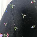 Vintage Women's Expo Black Long Sleeve Knit Floral Embroidered Sweater Dress 8 Photo 5