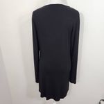 Rose + Olive Black Tunic with Beaded Neckline NWOT Size Medium Photo 4