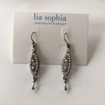 Lia Sophia  Antique Oxidized Silver CZ Earrings Photo 2