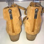 Lucky Brand  Women’s Genevie Leather Suede Tan Brown Cage Lace-Up Open Toe Heels Photo 3