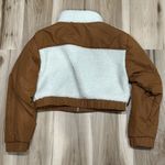 Anwnd  Tan Sherpa Cropped Jacket Women’s Small Photo 4