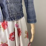 Abercrombie & Fitch Size Small Blue Denim Jacket 3/4 Sleeves Button Up Photo 6