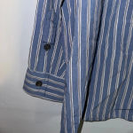 J.Jill  women’s Striped Button Down‎ Blouse small petite Blue White lightweight Photo 4