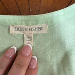 Eileen Fisher  Linen Light Green Button-Up Shirt Photo 1
