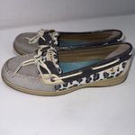 Sperry Y2K  Top Sider Animal Print Preppy Boat Shoes Gray Leather Women’s Size 10 Photo 2