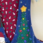 Handmade Snowman Santa Christmas Appliqué Button Embellished Reversible Country Vest 1X Photo 4
