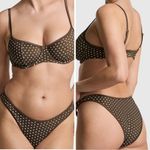 frankie's bikinis NWT Frankie’s Bikinis Polka Dot Golden Hour Bottoms Brown- Size Large Photo 1