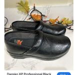Dansko XP Black Leather Tooled Floral Embossed Clogs Comfort EU 38 US 7.5 Nurses Photo 9