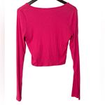 Aritzia Sunday Best Pink Ribbed Cardigan Top Size Large L Photo 5