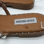 Steve Madden Womens Lodell Sandals Slides Studded Faux Leather Brown 7 Photo 3
