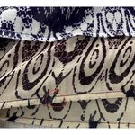 CAbi Style #238 White Top Blue Lace Print Chiffon Tie Neck Shell Shirt Blouse Photo 10