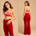 Free People  Mari Printed Bralette Red Lemon Bra Photo 6