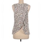 Anthropologie Dolan Left Coast Lucy Leopard Print Tank Brown Size Medium White Photo 2