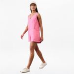 Athleta  Retreat Linen Romper in color Raphanus Pink Sz M Photo 2