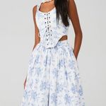 Selfie corset in bed and breakfast duchess Blue Photo 0